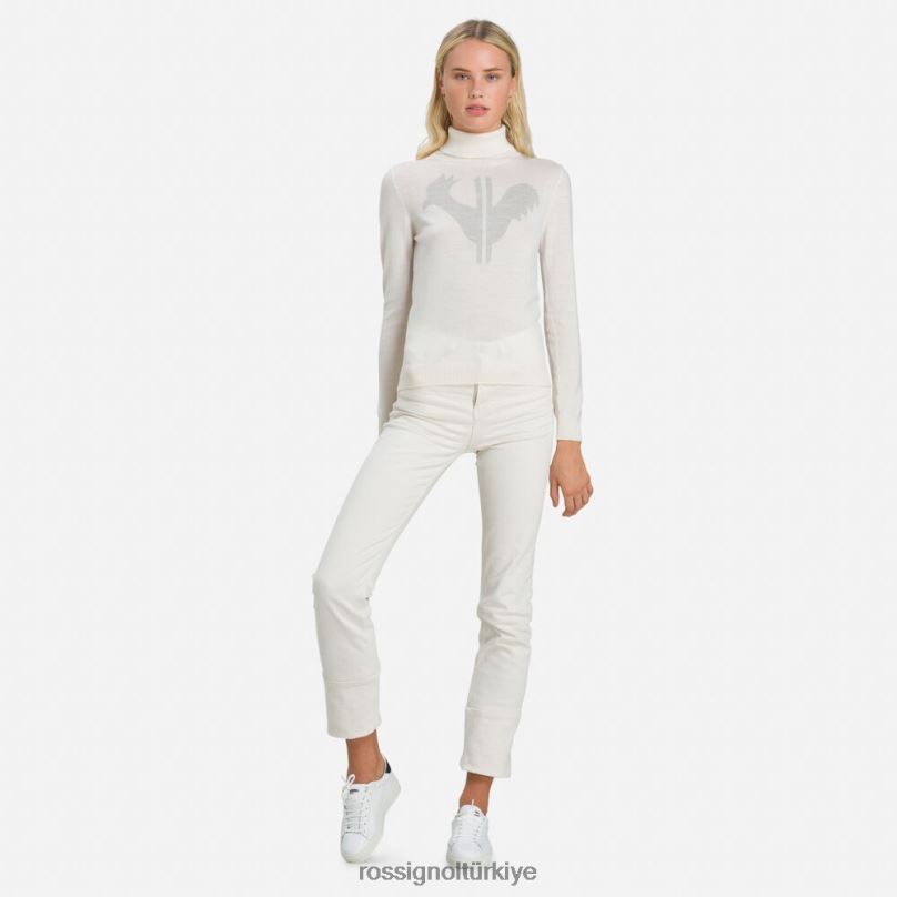 Rossignol klasik yuvarlak yakalı kazak beyaz kadınlar üstler F0TFH864