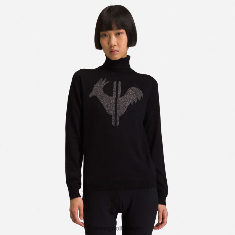 Rossignol klasik yuvarlak yakalı kazak siyah kadınlar üstler F0TFH849