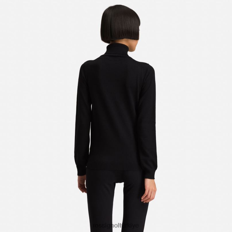 Rossignol klasik yuvarlak yakalı kazak siyah kadınlar üstler F0TFH849