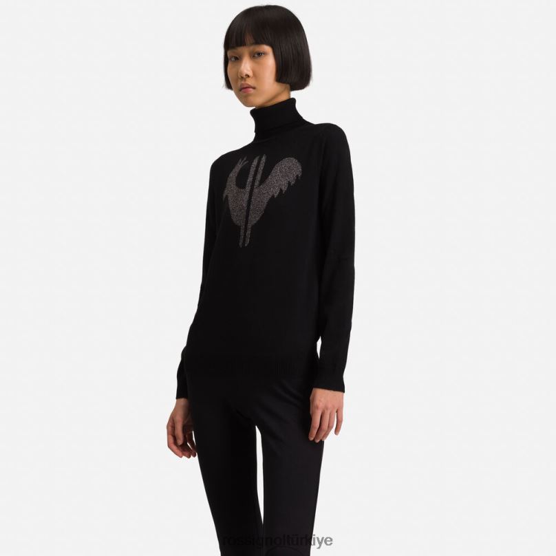 Rossignol klasik yuvarlak yakalı kazak siyah kadınlar üstler F0TFH849