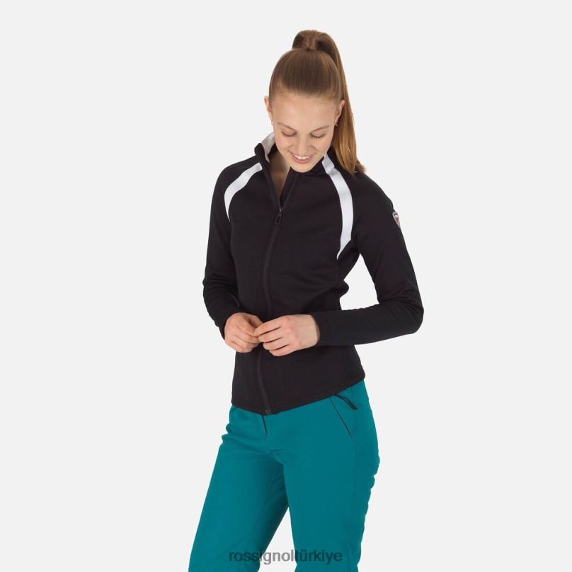 Rossignol tam fermuarlı hava polar siyah kadınlar üstler F0TFH709