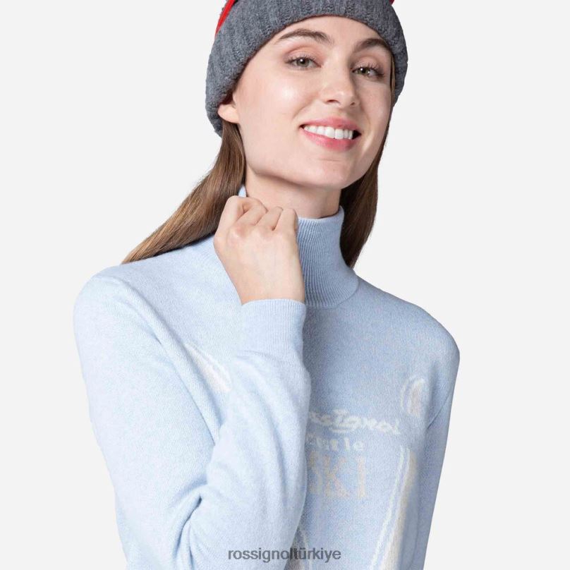 Rossignol victoire balıkçı yaka örgü kazak buzul kadınlar üstler F0TFH1092