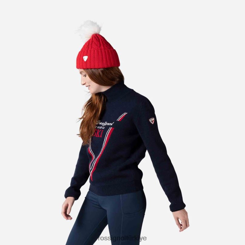Rossignol victoire balıkçı yaka örgü kazak koyu lacivert kadınlar üstler F0TFH938