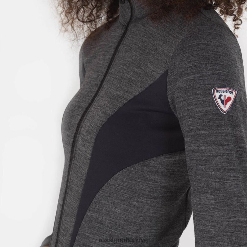 Rossignol reaksiyona giren merinos tam fermuarlı orta katman siyah kadınlar üstler F0TFH736