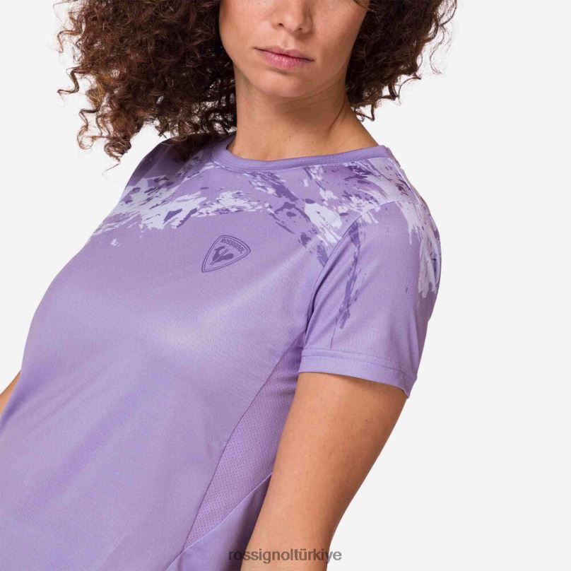 Rossignol hafif tişört lavanta grisi kadınlar üstler F0TFH764