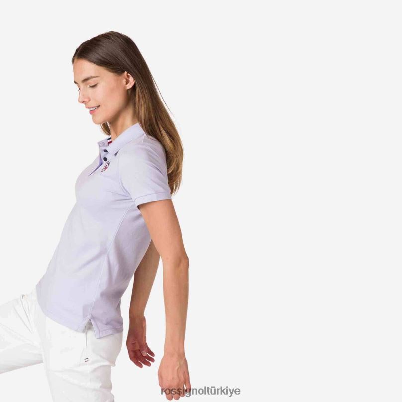 Rossignol logo polosu lavanta grisi kadınlar üstler F0TFH990