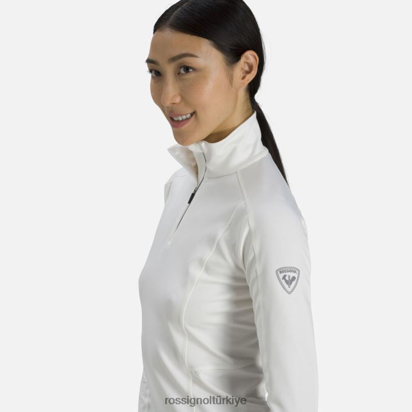 Rossignol klasik 1/2 zip katmanı beyaz kadınlar üstler F0TFH982
