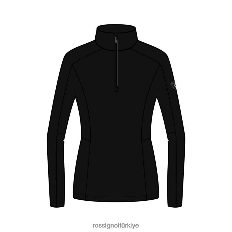 Rossignol klasik 1/2 zip katmanı siyah kadınlar üstler F0TFH724