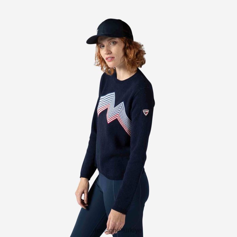 Rossignol dağ yuvarlak yakalı üst koyu lacivert kadınlar üstler F0TFH885