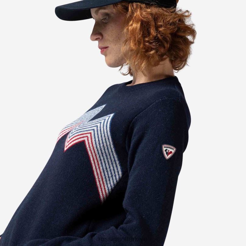 Rossignol dağ yuvarlak yakalı üst koyu lacivert kadınlar üstler F0TFH885