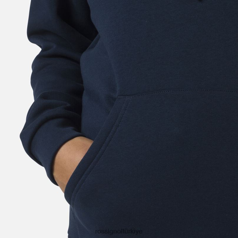 Rossignol kapüşonlu logolu polar sweatshirt koyu lacivert kadınlar üstler F0TFH717
